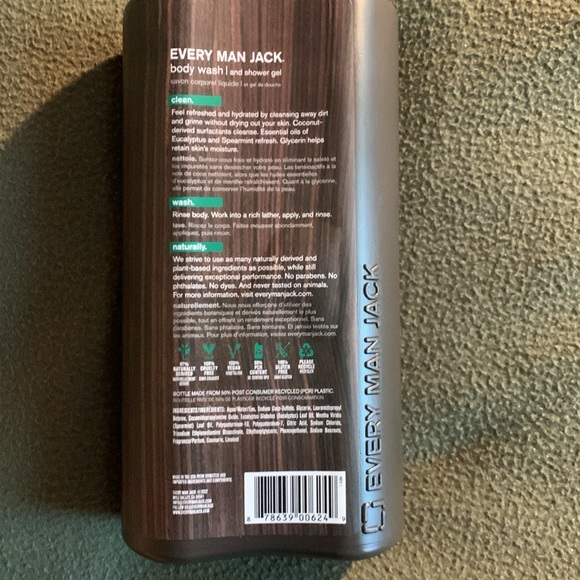 New Every Man Jack body wash. Eucalyptus and mint. 1 liter - Picture 4 of 5